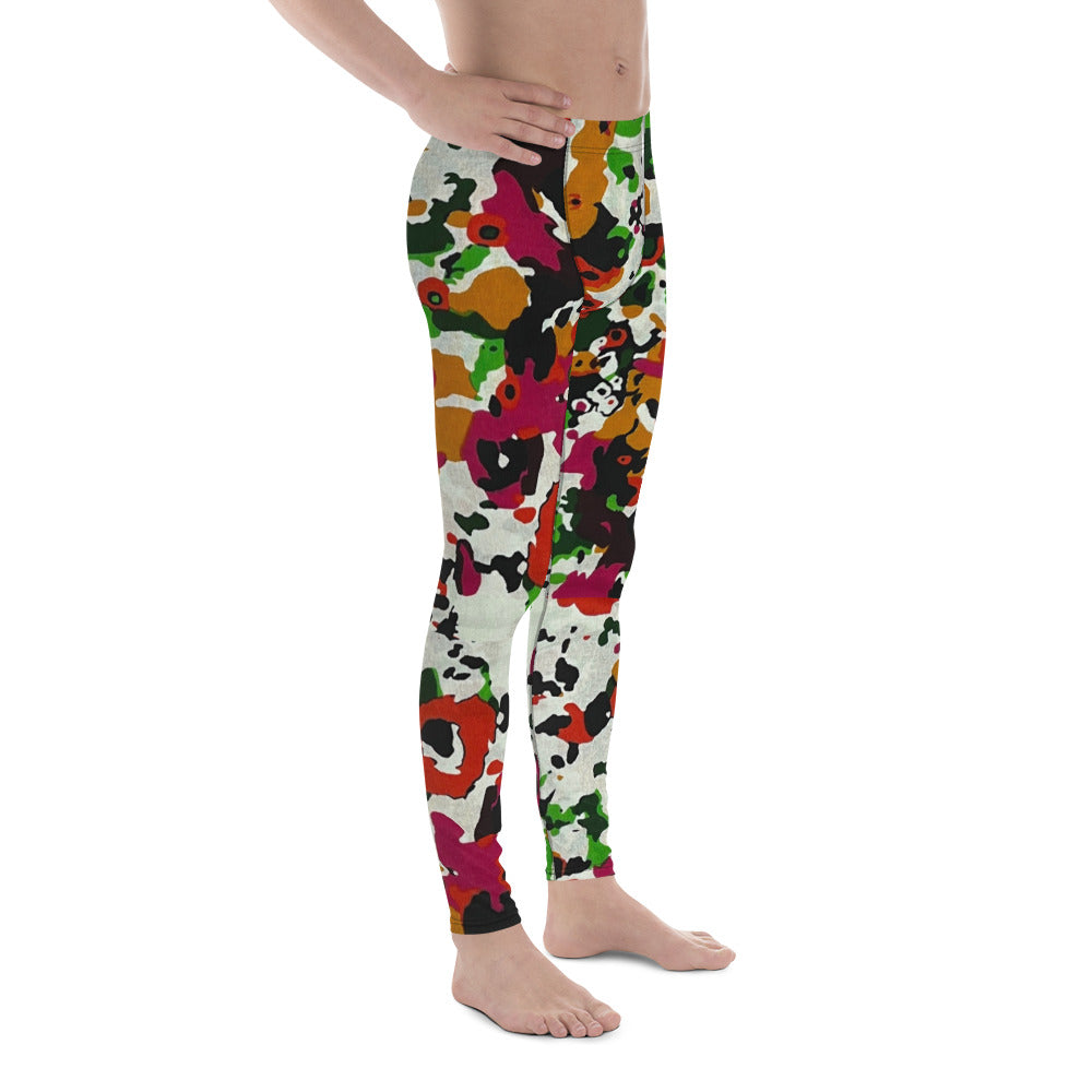 Multicolour Paint Ankara Men's Leggings