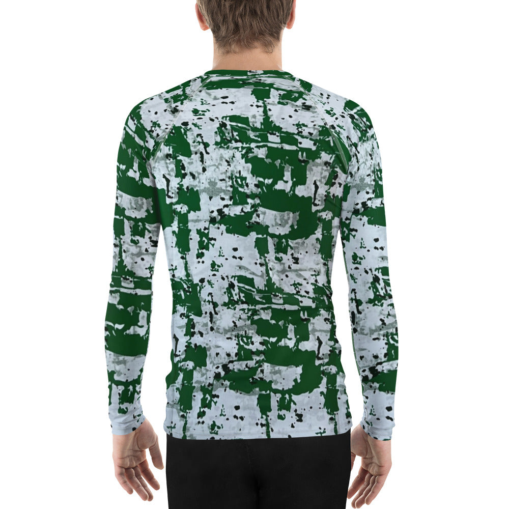 Green Camo Adire Men's Rash Guard