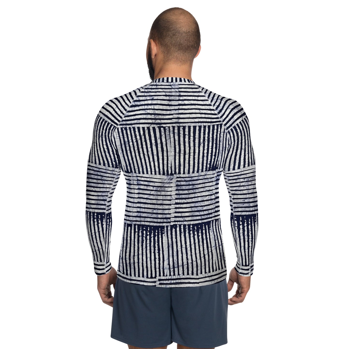 Stripey Adire Men's Rash Guard