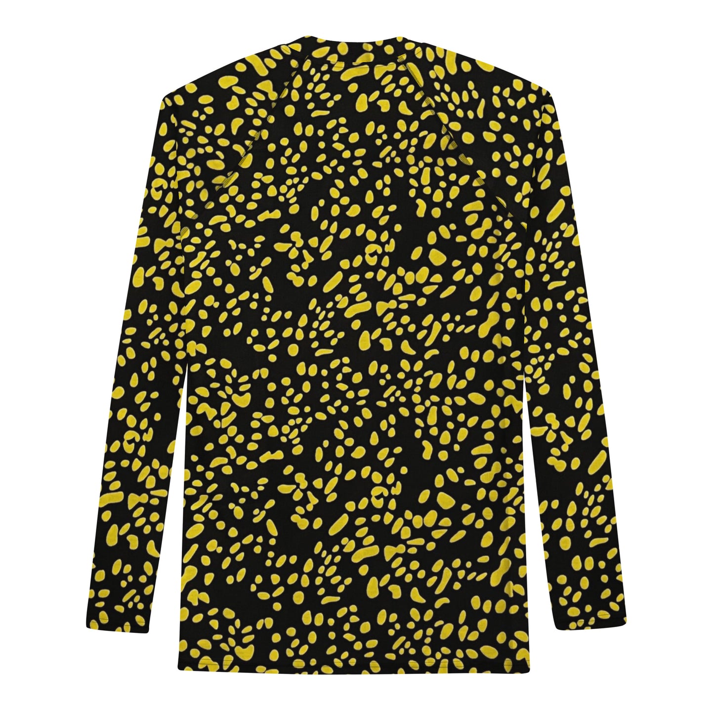 Yellow Dots Adire Men's Rash Guard