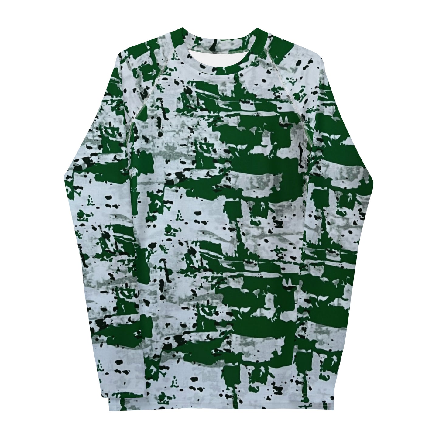 Green Camo Adire Men's Rash Guard