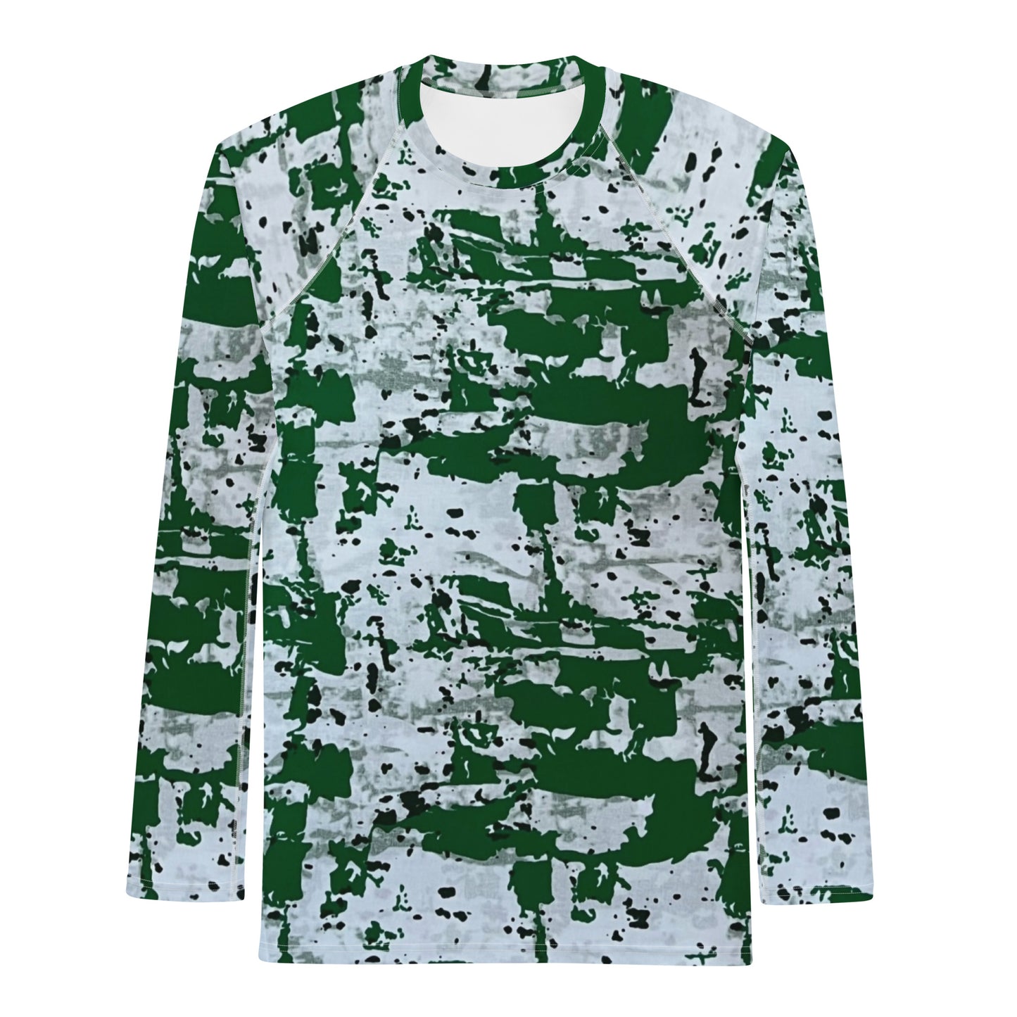 Green Camo Adire Men's Rash Guard