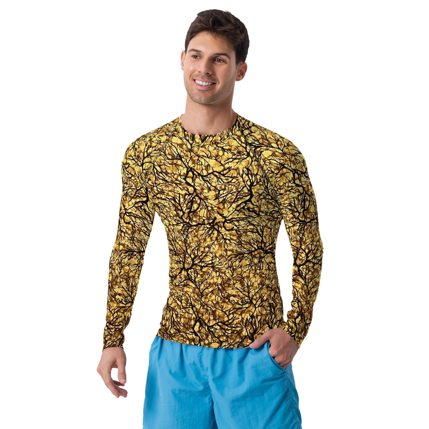 Trees Adire Men's Rash Guard