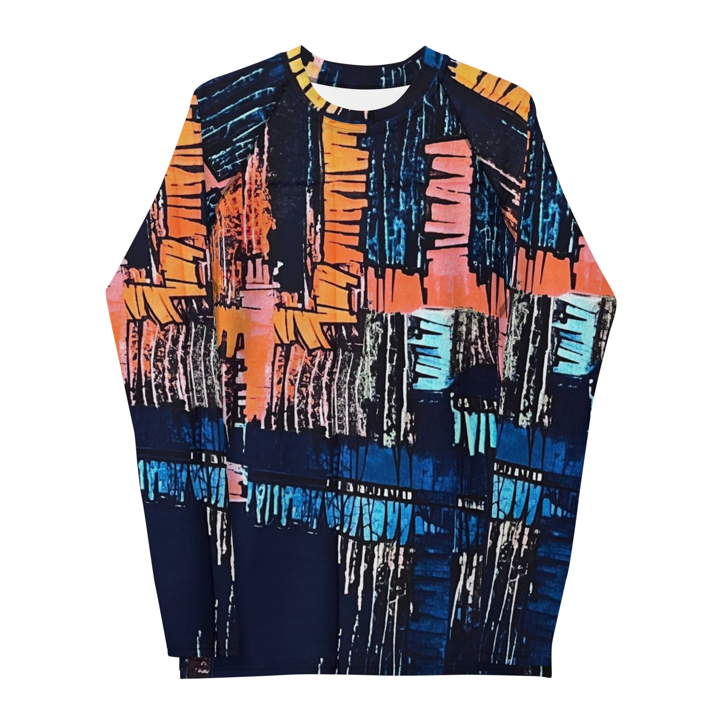 Colourful Adire Men's Rash Guard