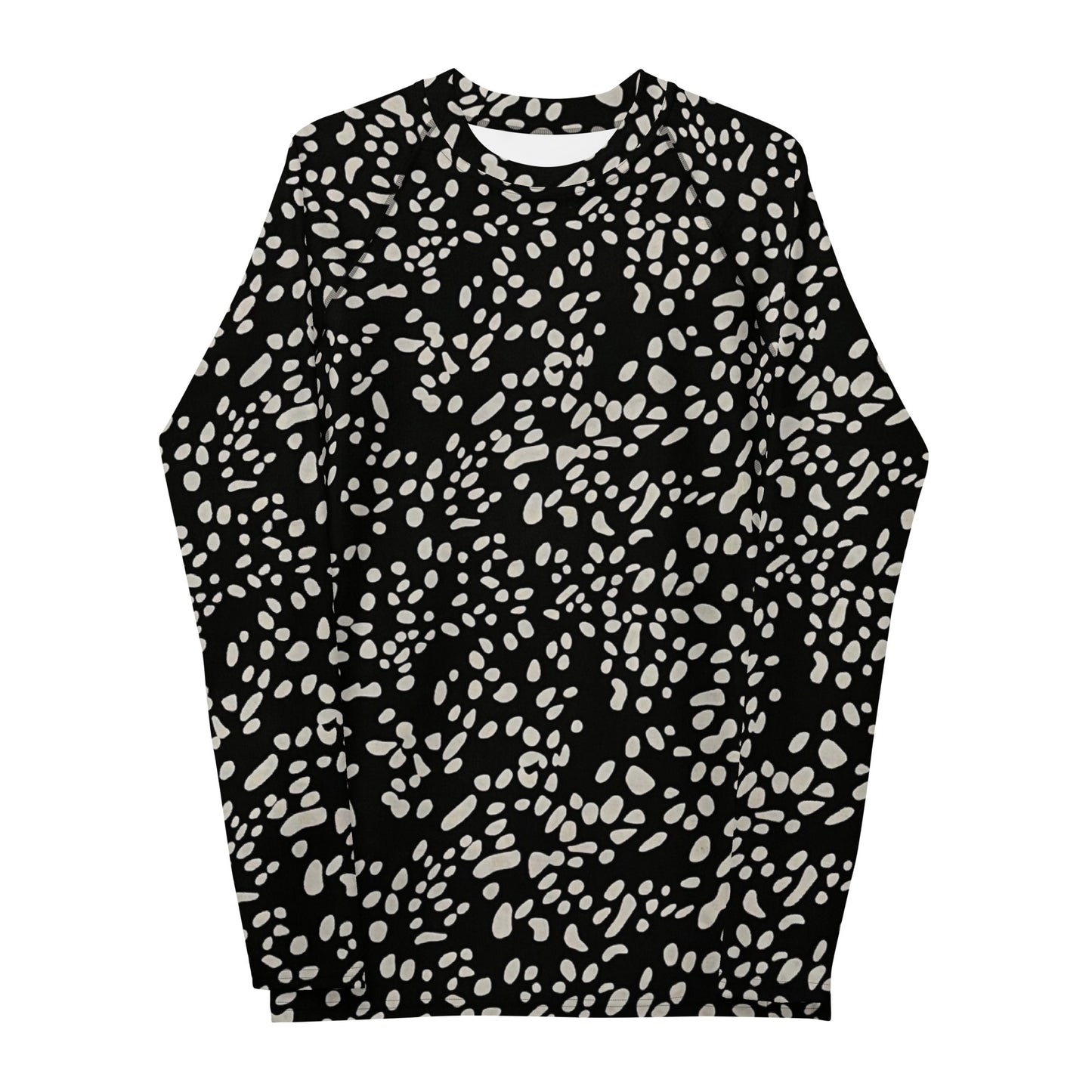 White Dots Adire Men's Rash Guard