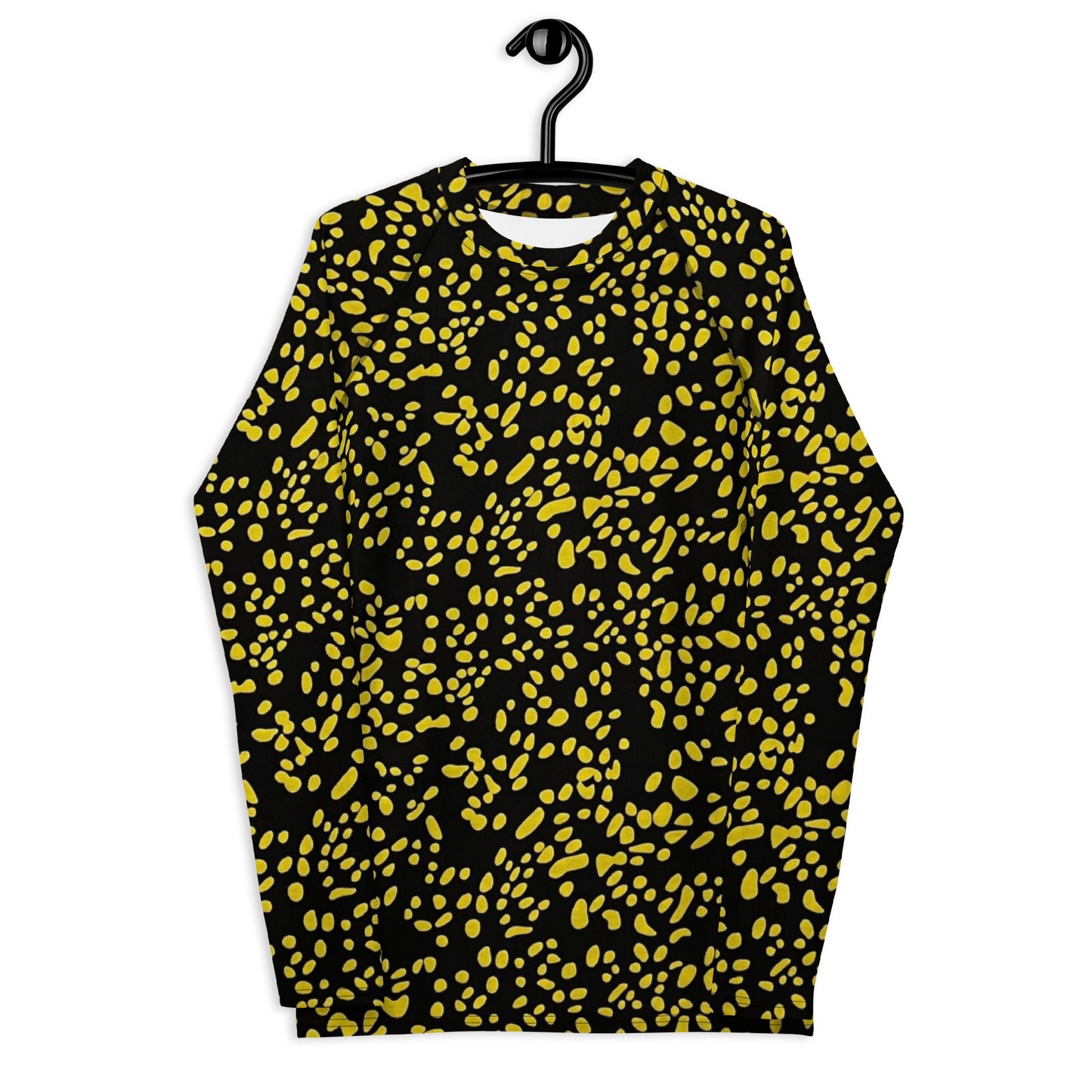 Yellow Dots Adire Men's Rash Guard