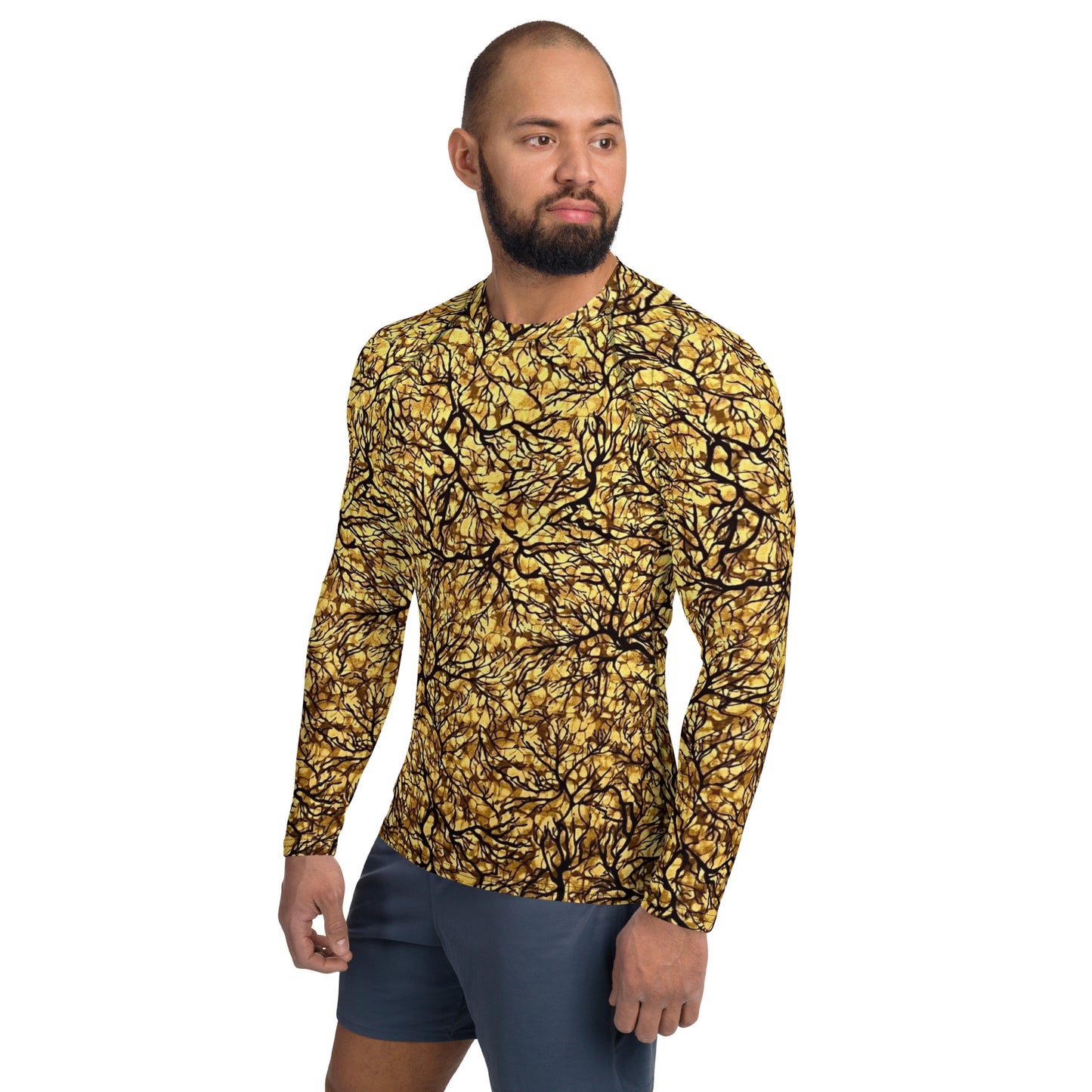 Trees Adire Men's Rash Guard