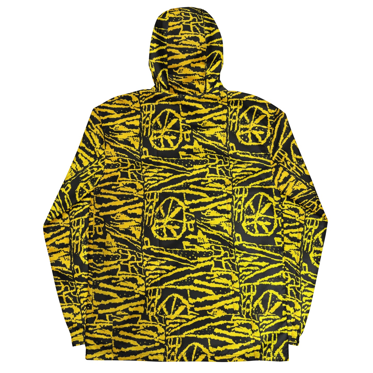 Yellow On Black Men’s Windbreaker