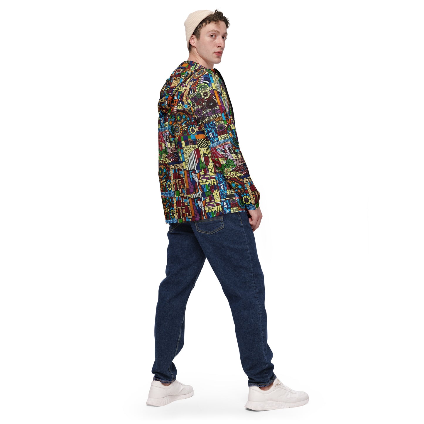 Colourful Artsy Men’s Windbreaker