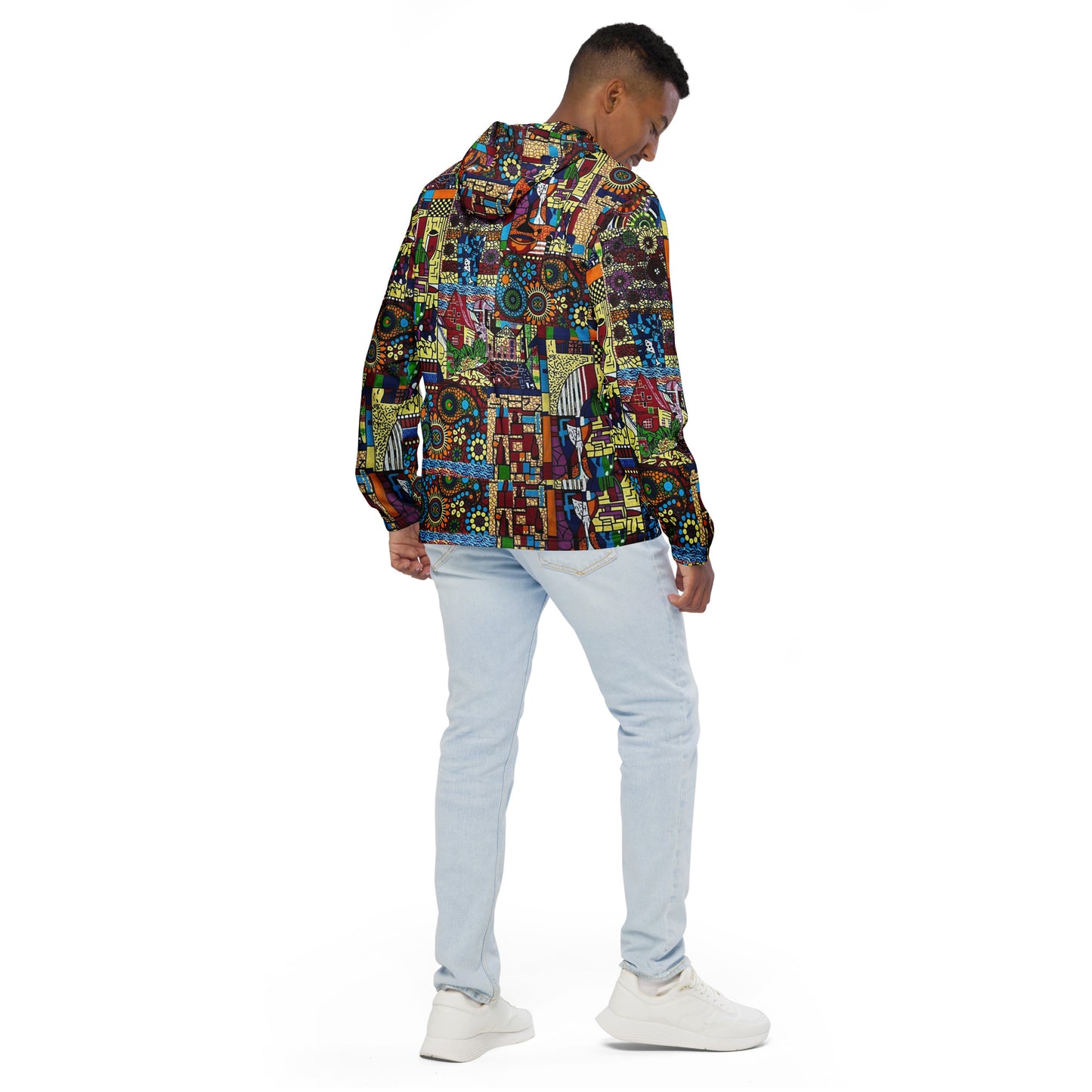 Colourful Artsy Men’s Windbreaker