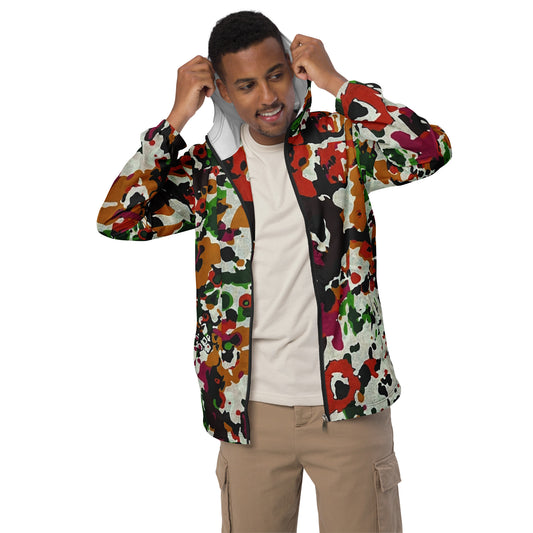 Multicolour Paint Ankara Men’s Windbreaker