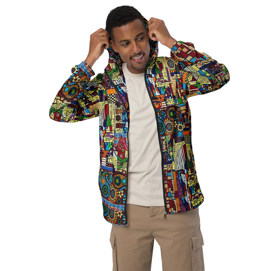 Colourful Artsy Men’s Windbreaker