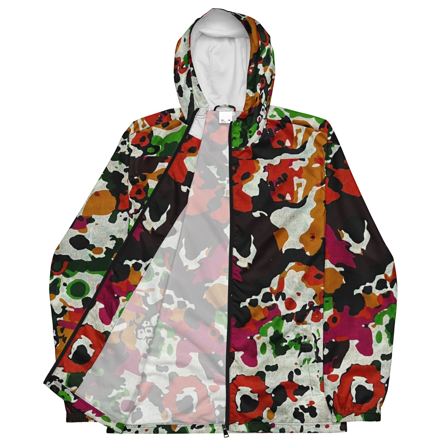 Multicolour Paint Ankara Men’s Windbreaker