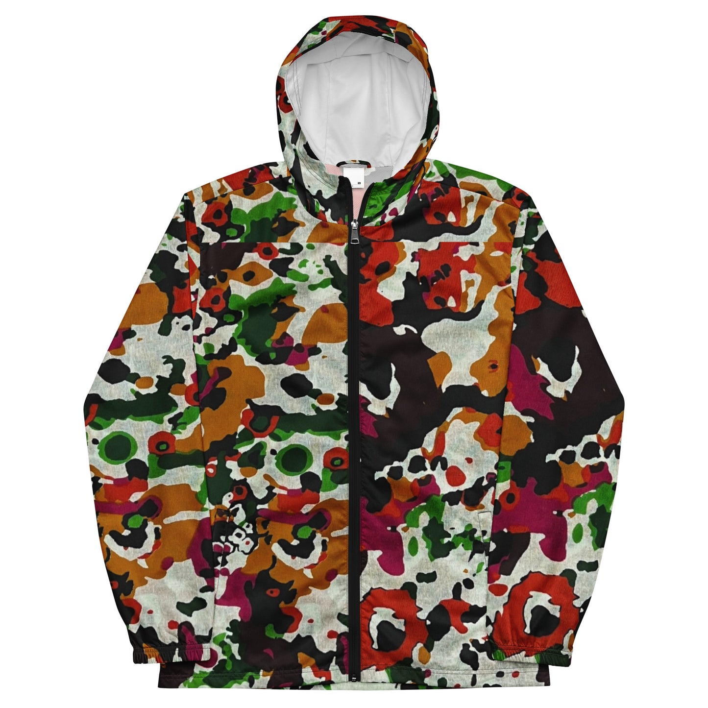 Multicolour Paint Ankara Men’s Windbreaker