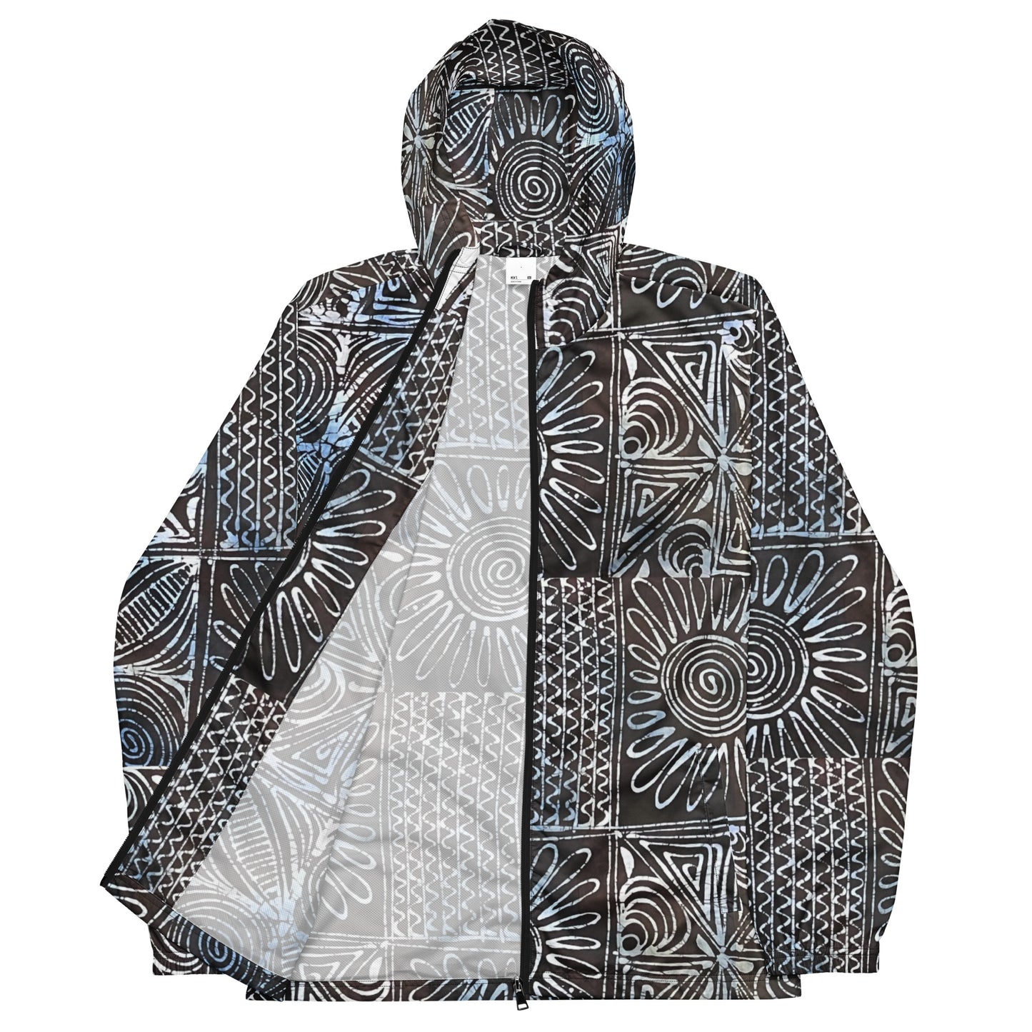 Cyan Print Men’s Windbreaker