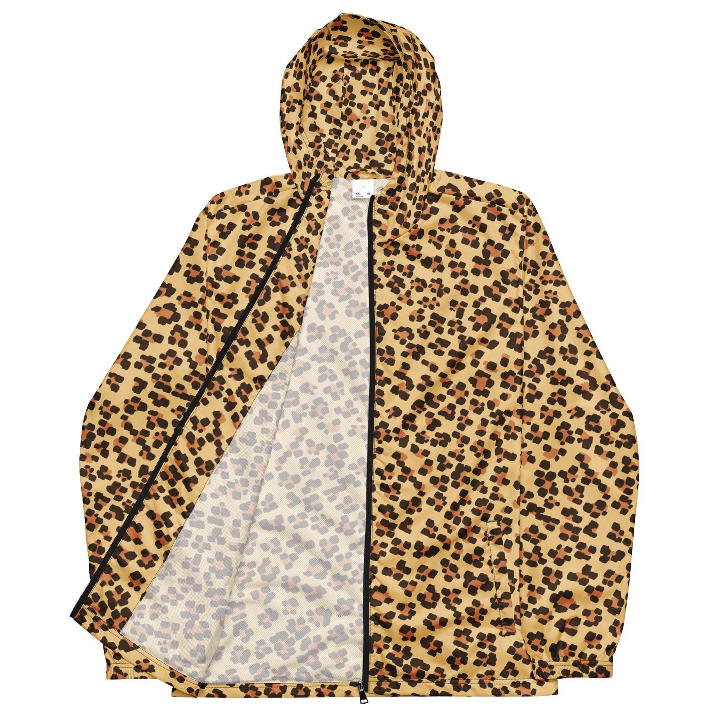 Brown Leopard Men’s Windbreaker