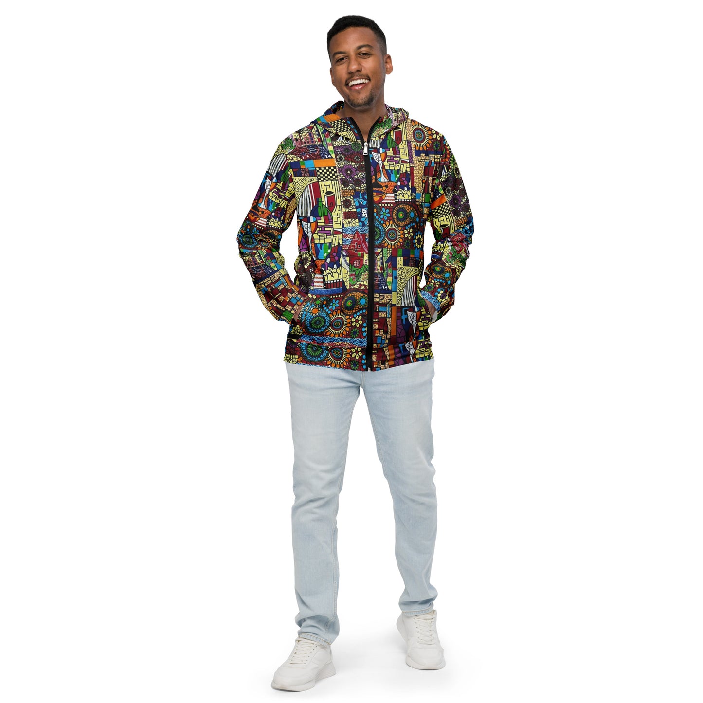 Colourful Artsy Men’s Windbreaker