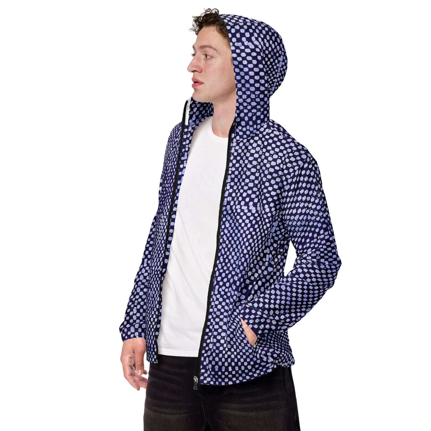 Purple Dot Men’s Windbreaker