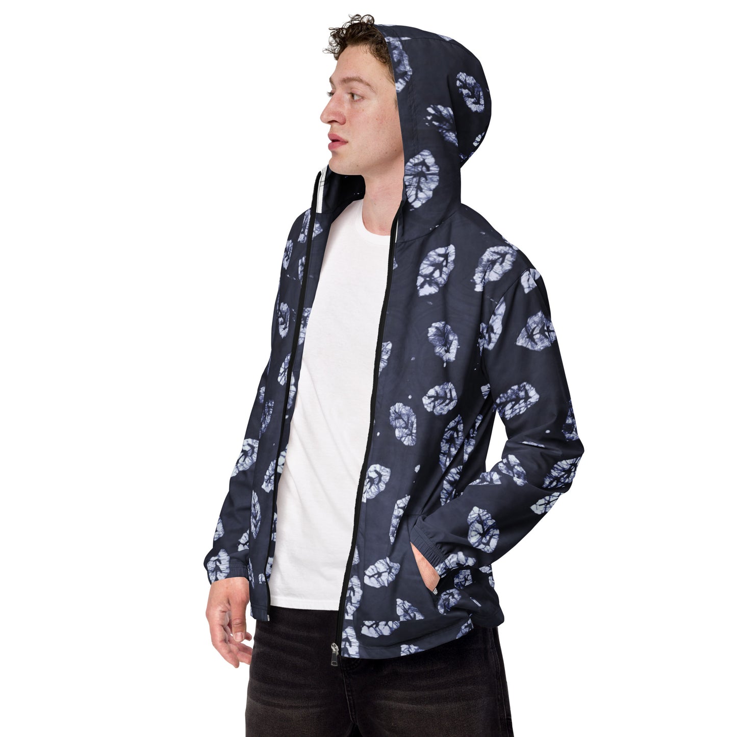 Indigo Leaf Men’s Windbreaker