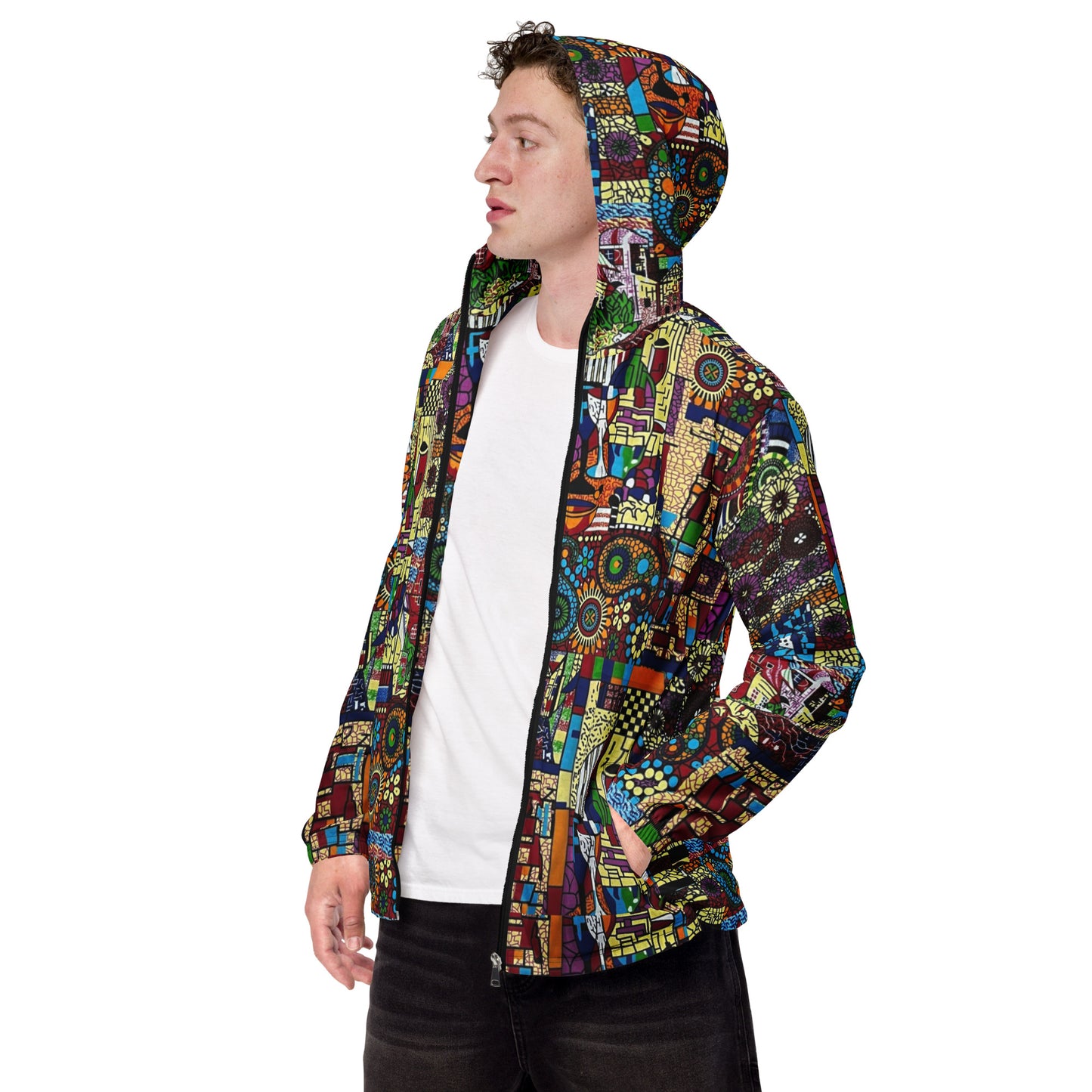 Colourful Artsy Men’s Windbreaker