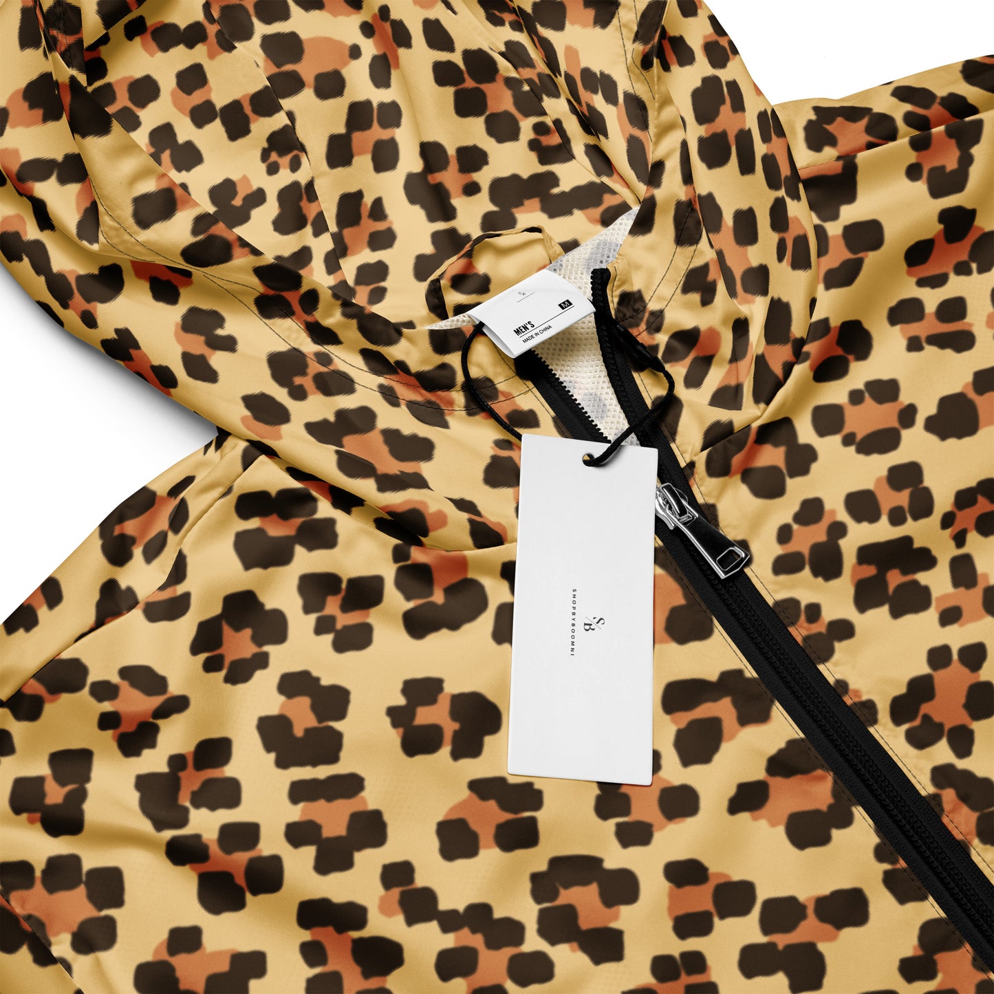 Brown Leopard Men’s Windbreaker