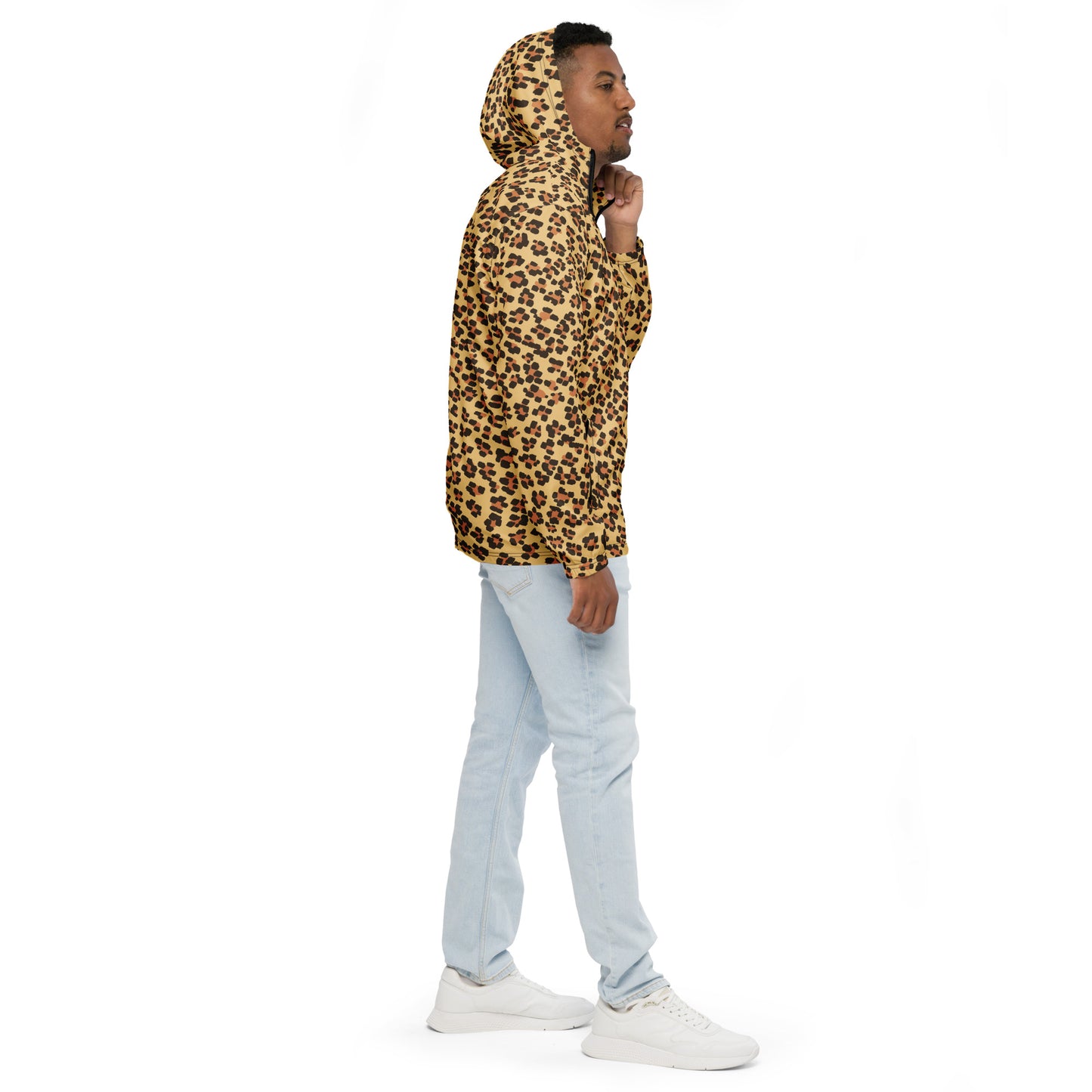 Brown Leopard Men’s Windbreaker