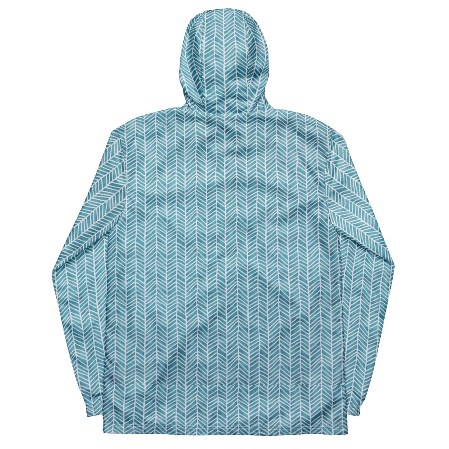 Aqua Chevron Men’s Windbreaker