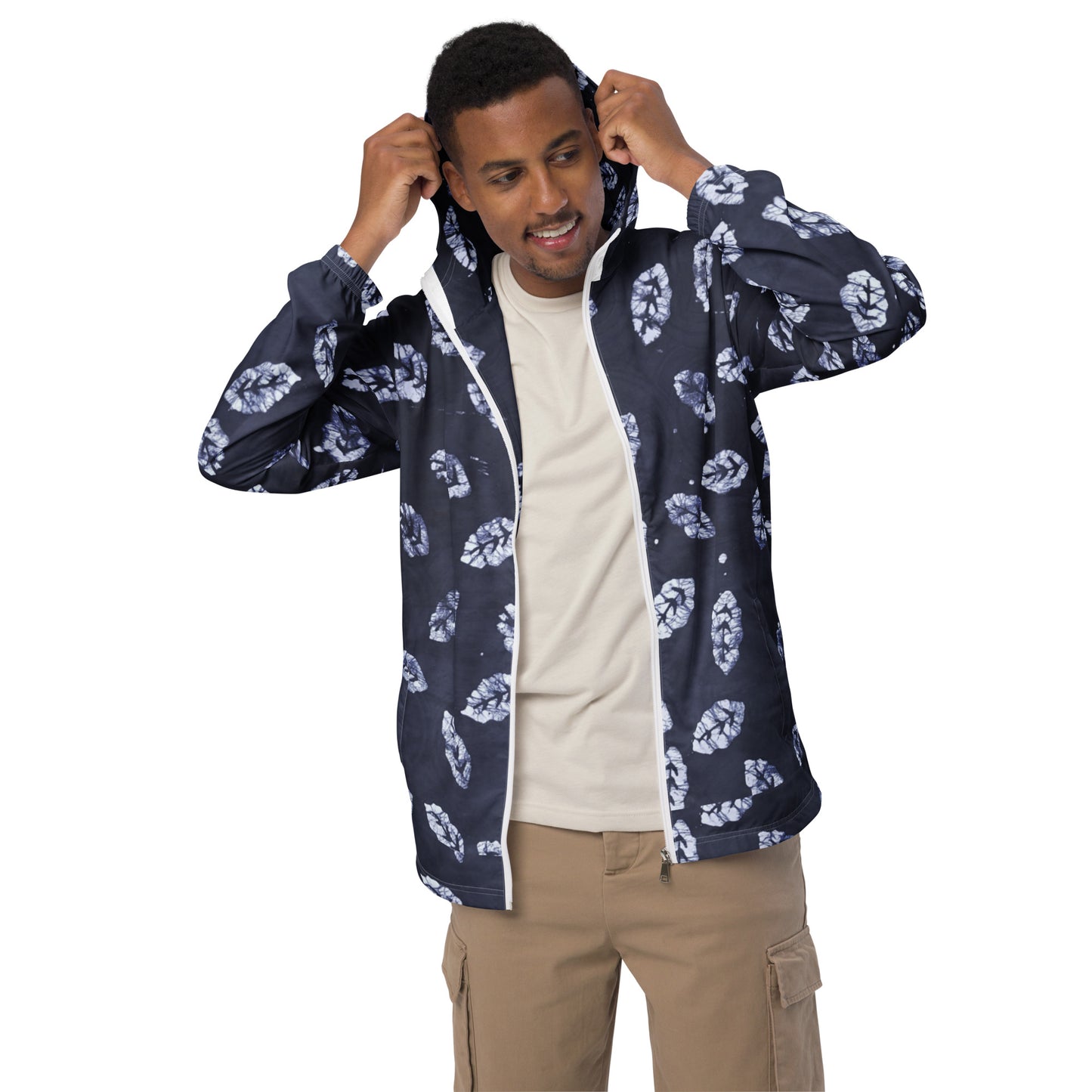 Indigo Leaf Men’s Windbreaker