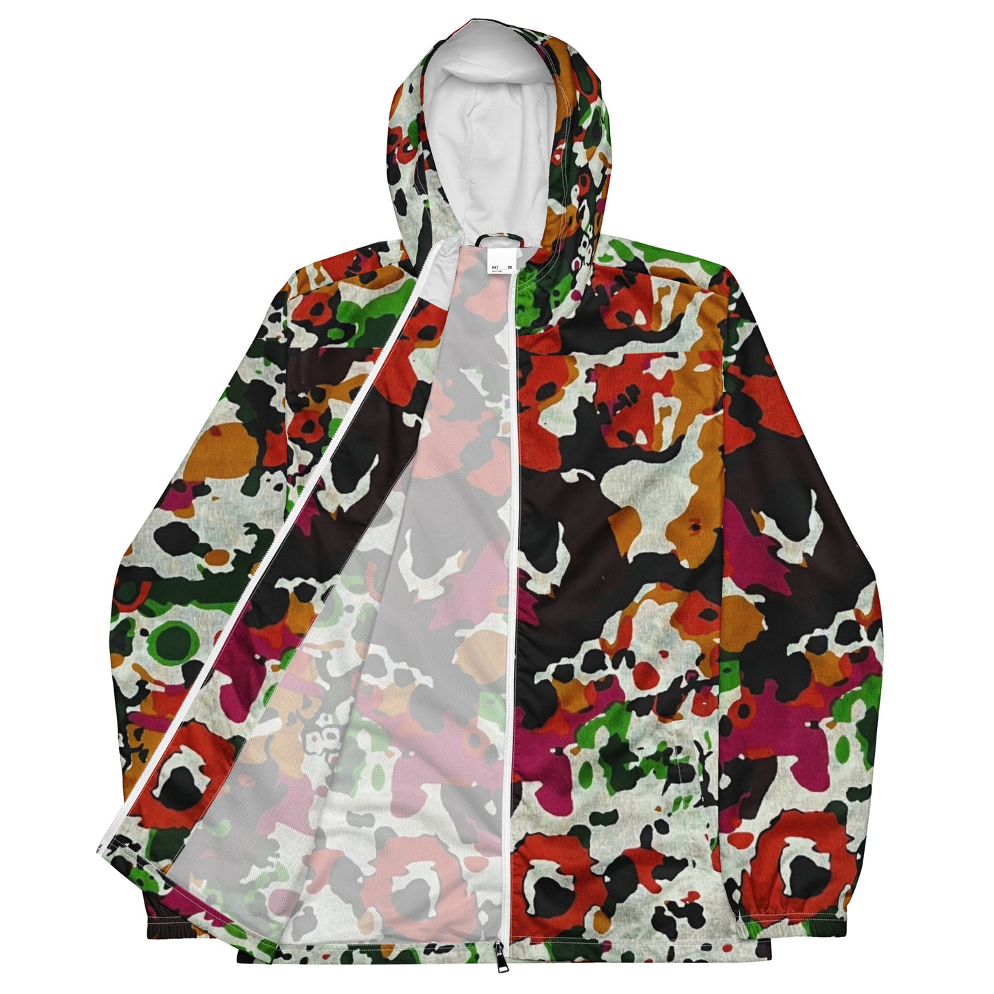 Multicolour Paint Ankara Men’s Windbreaker