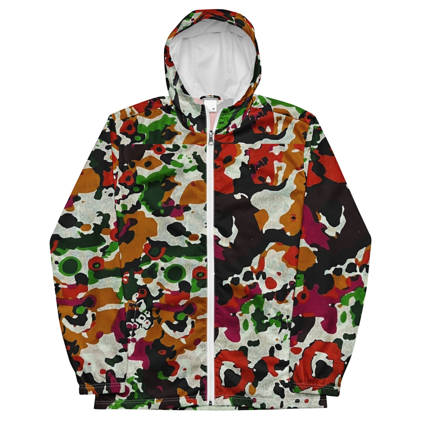 Multicolour Paint Ankara Men’s Windbreaker