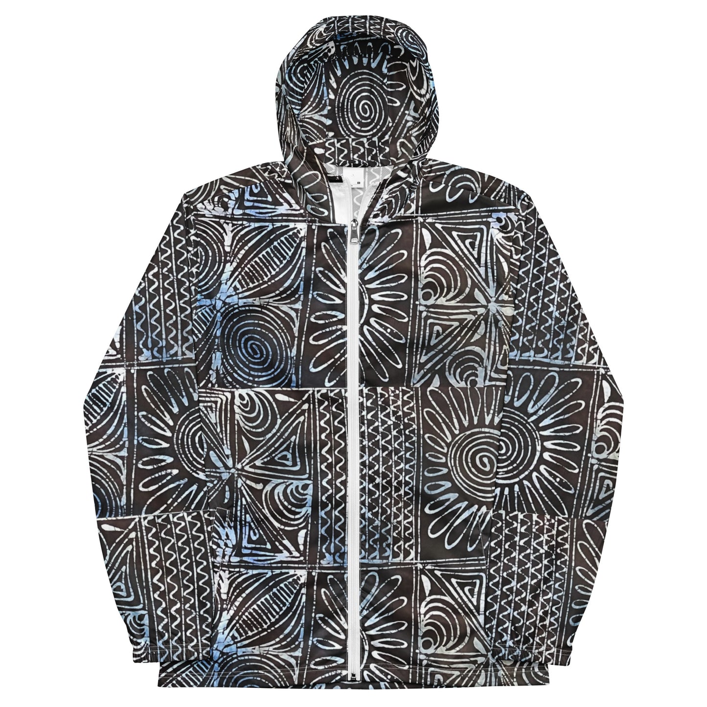 Cyan Print Men’s Windbreaker