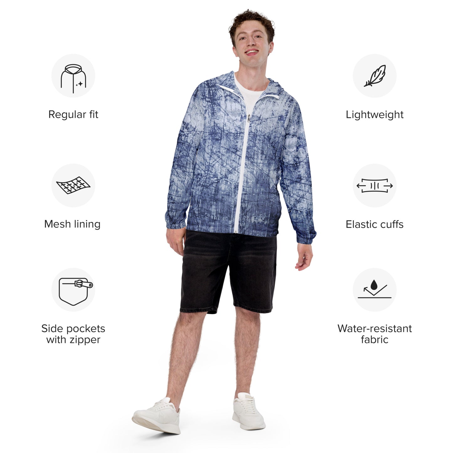 Marble Adire Men’s Windbreaker