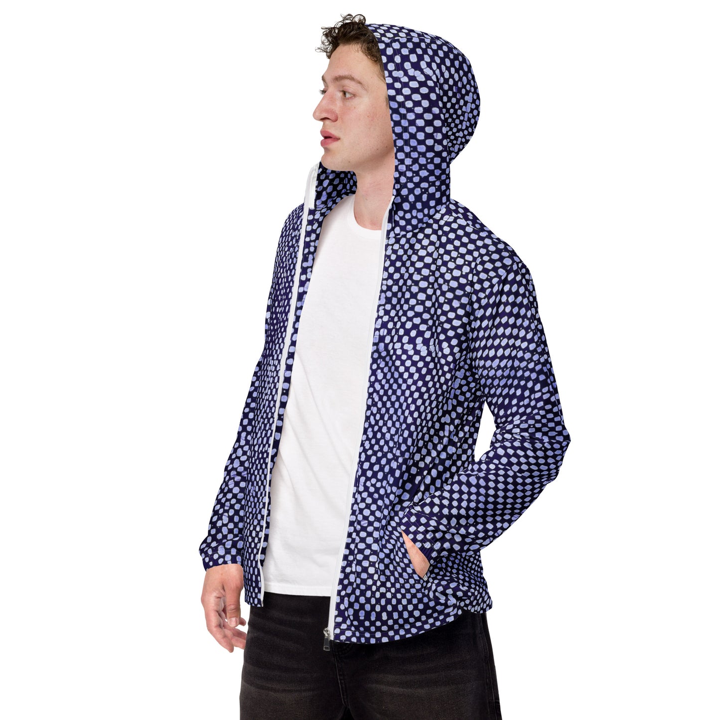 Purple Dot Men’s Windbreaker