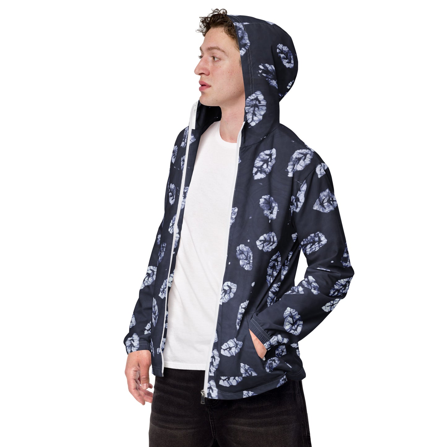 Indigo Leaf Men’s Windbreaker