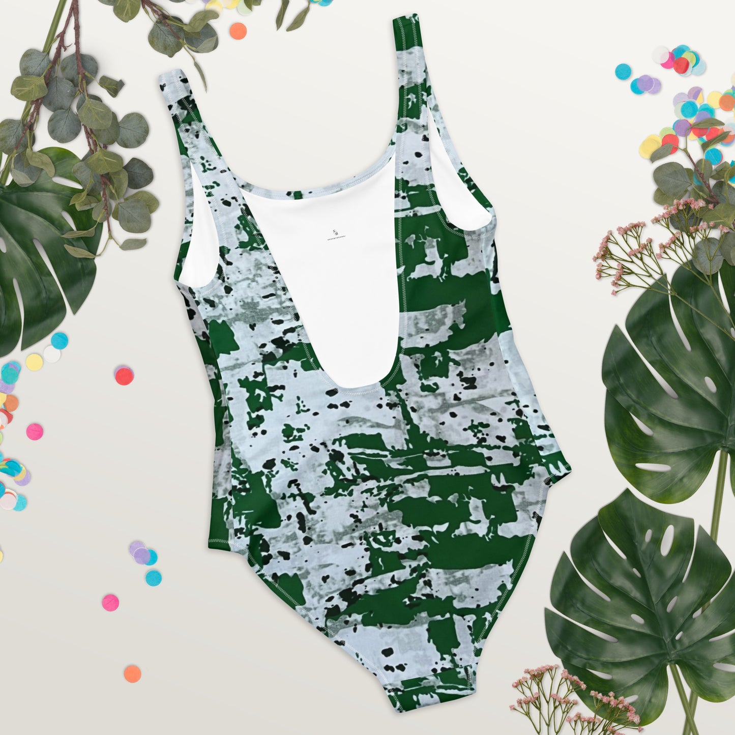 Green Camo Adire One-Piece Swimsuit