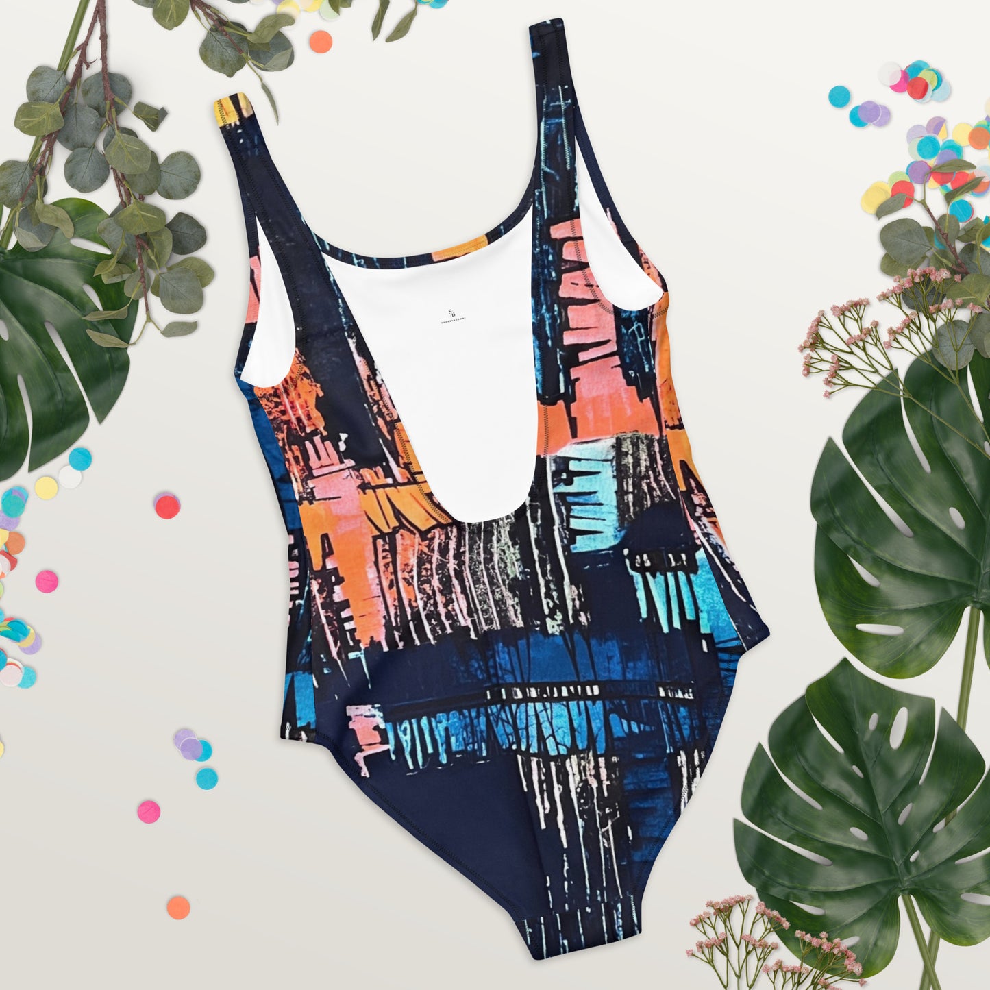 Colourful Adire One-Piece Swimsuit