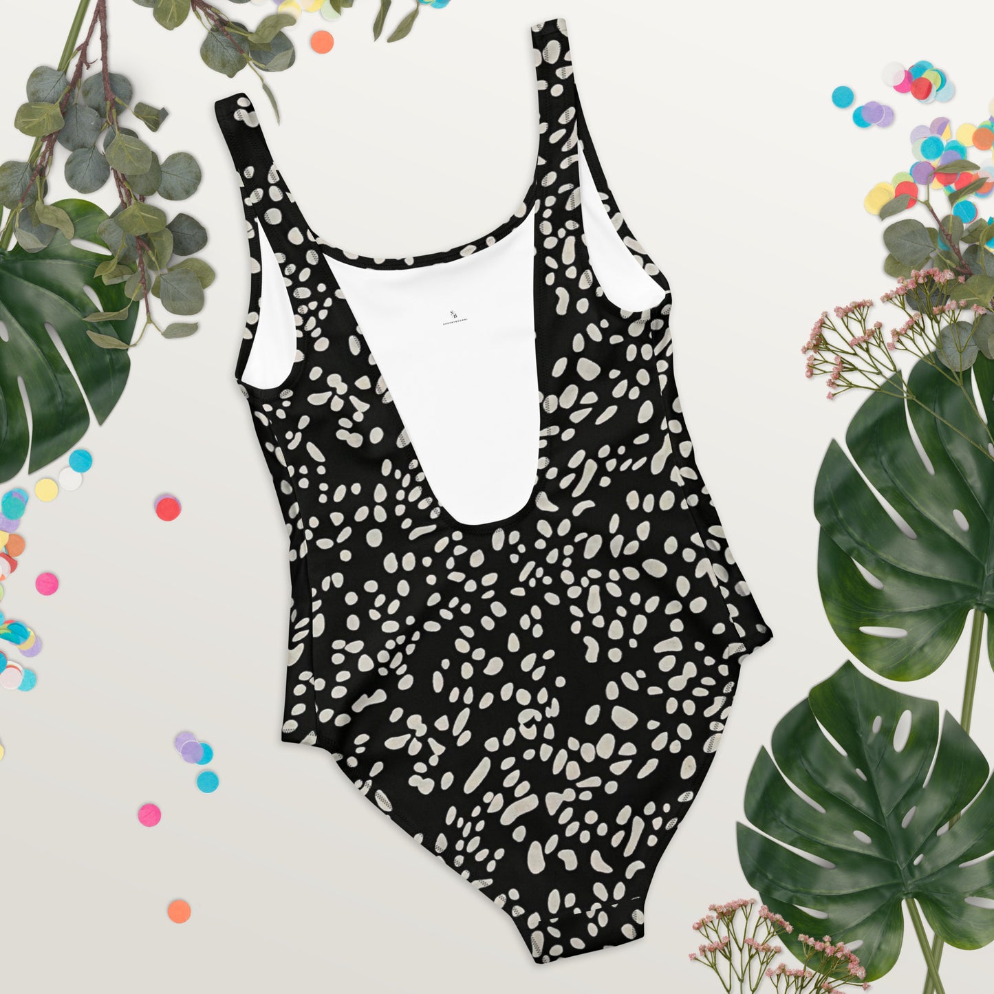 White Dots Adire One-Piece Swimsuit