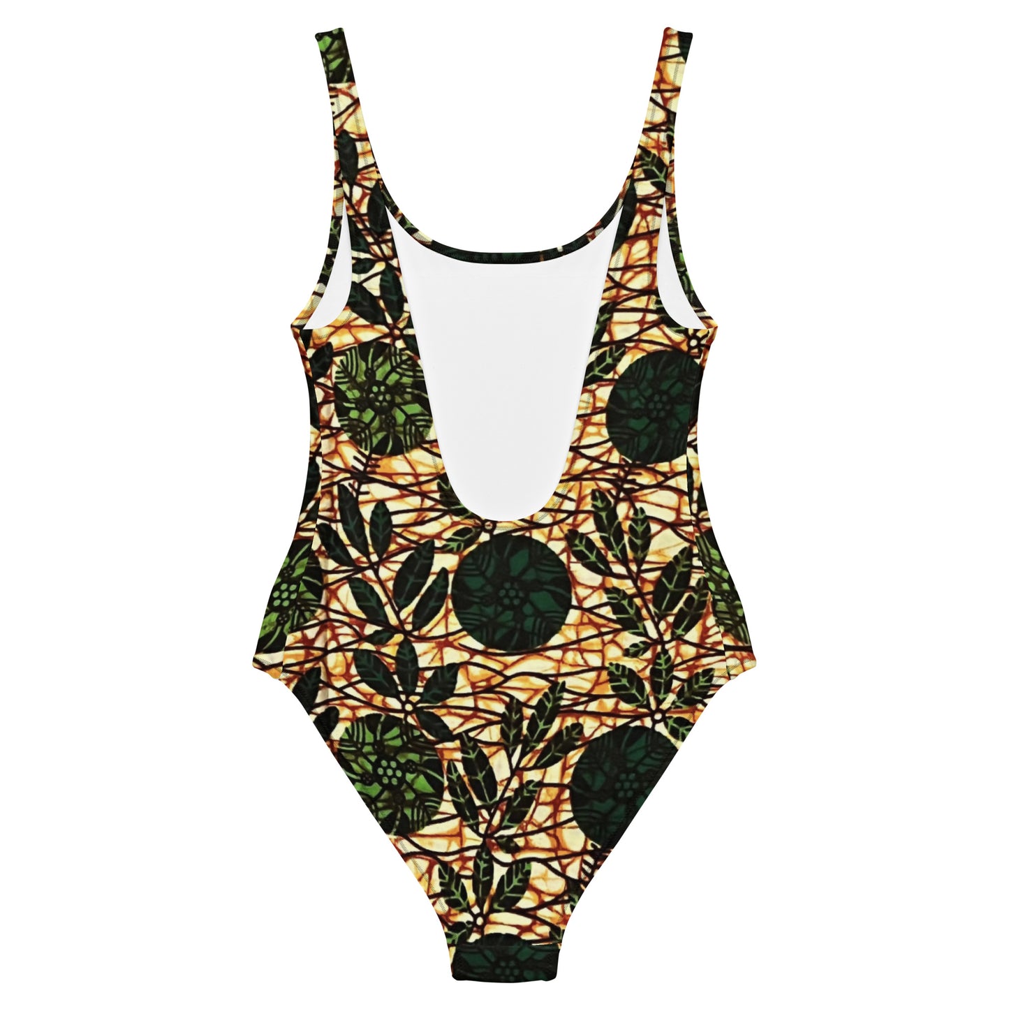 Green Leaf Wine Ankara One-Piece Swimsuit