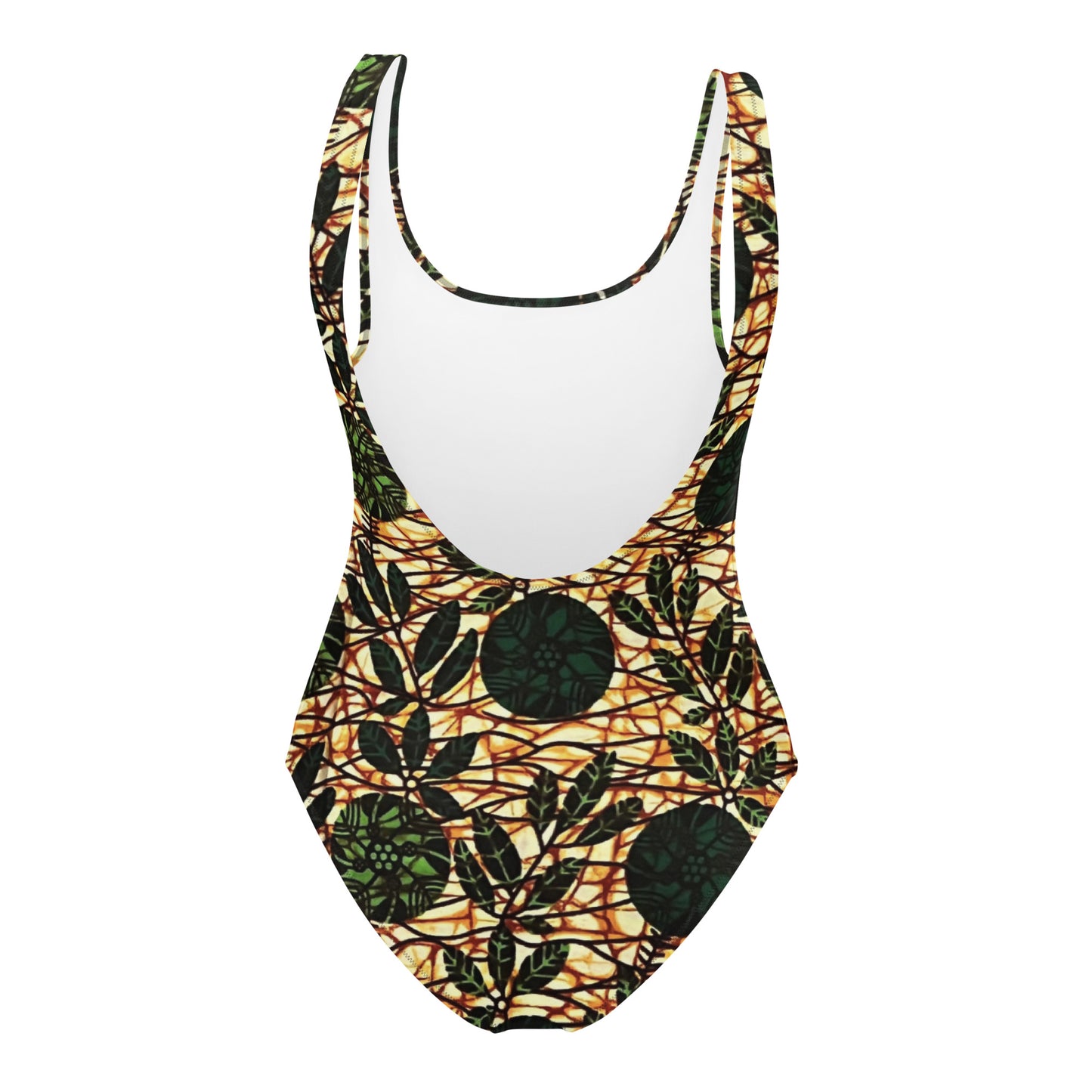 Green Leaf Wine Ankara One-Piece Swimsuit