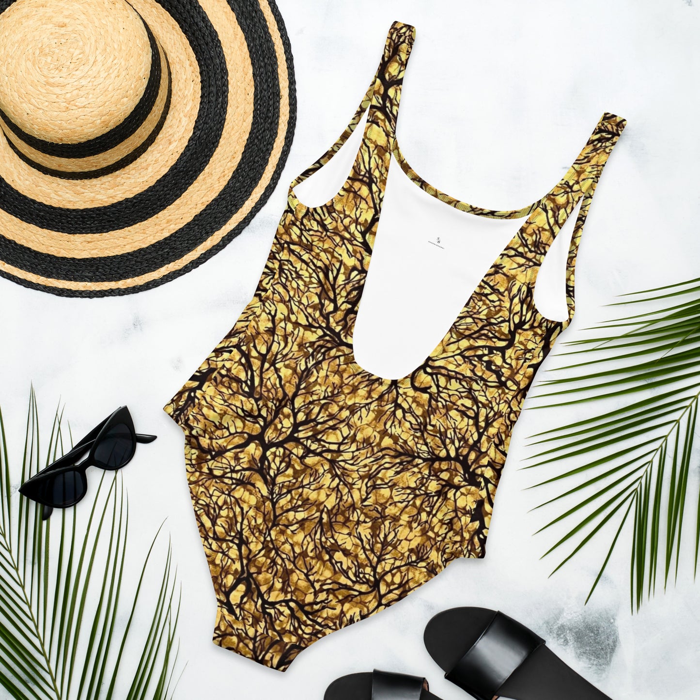 Trees Adire One-Piece Swimsuit