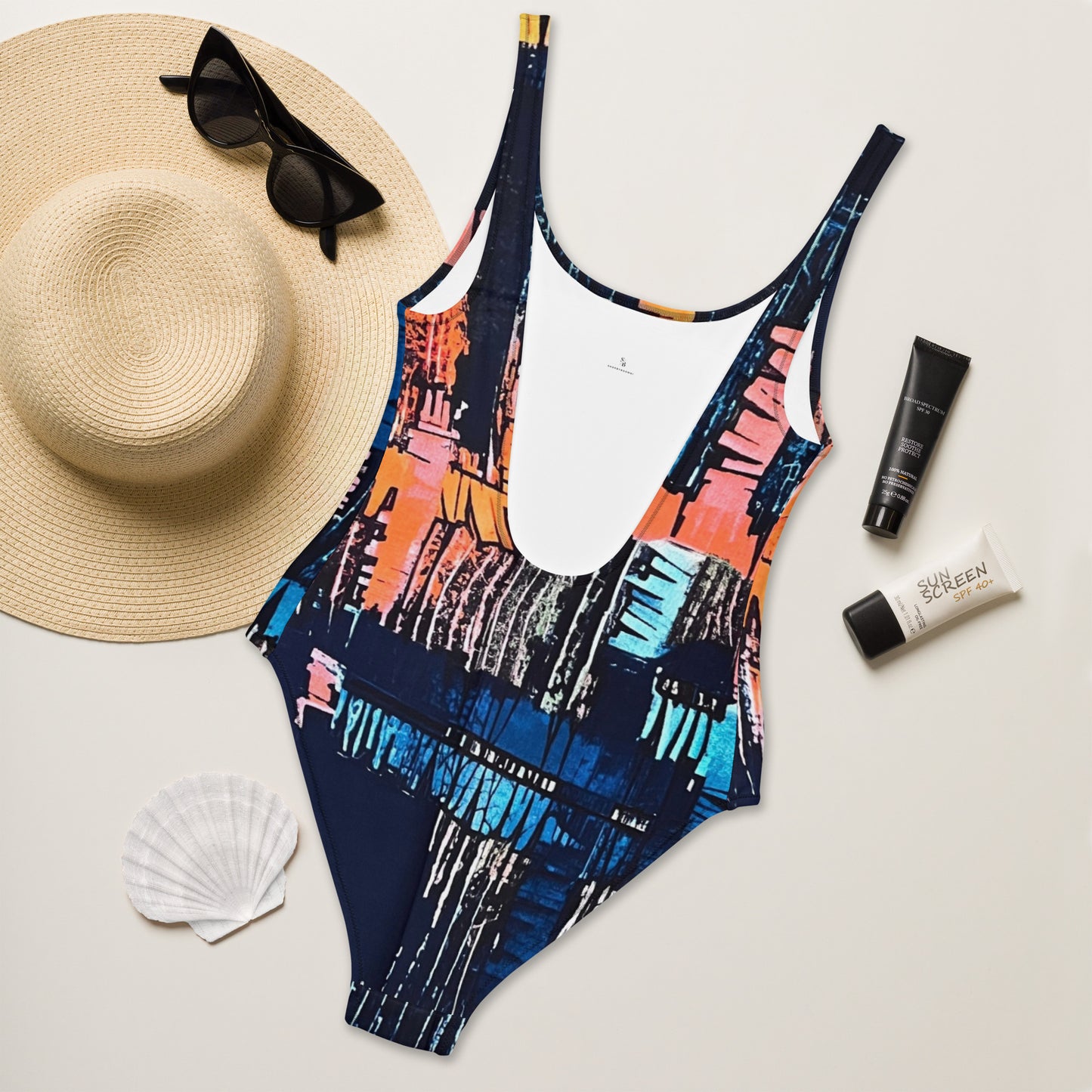 Colourful Adire One-Piece Swimsuit