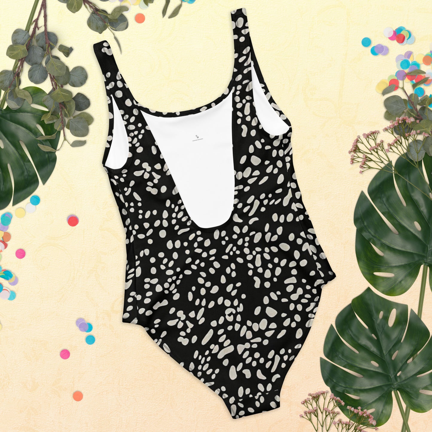 White Dots Adire One-Piece Swimsuit