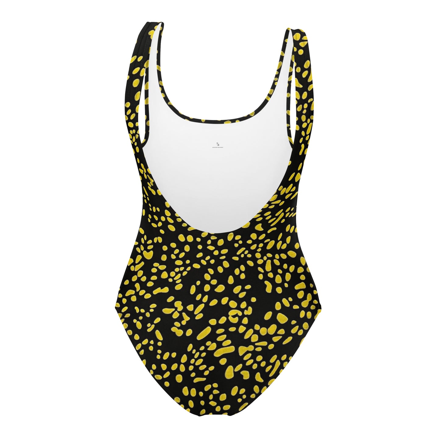 Yellow Dots Adire One-Piece Swimsuit