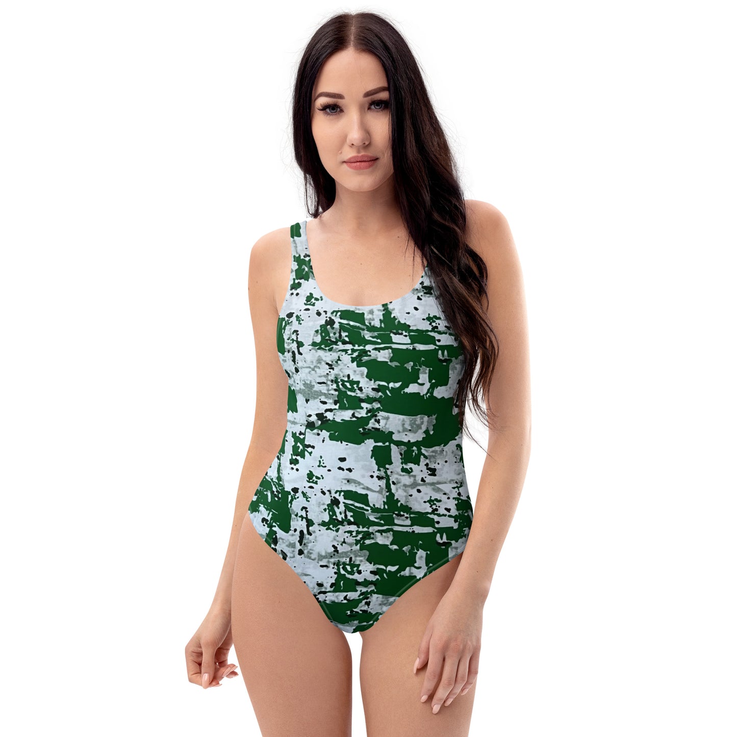 Green Camo Adire One-Piece Swimsuit