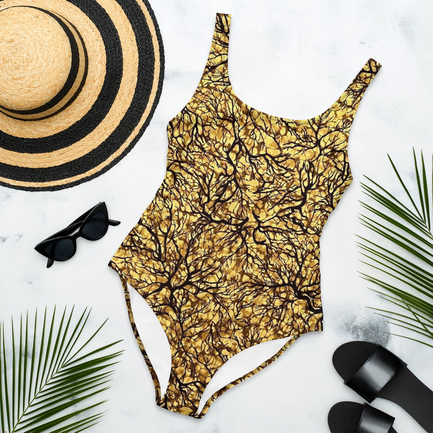 Trees Adire One-Piece Swimsuit