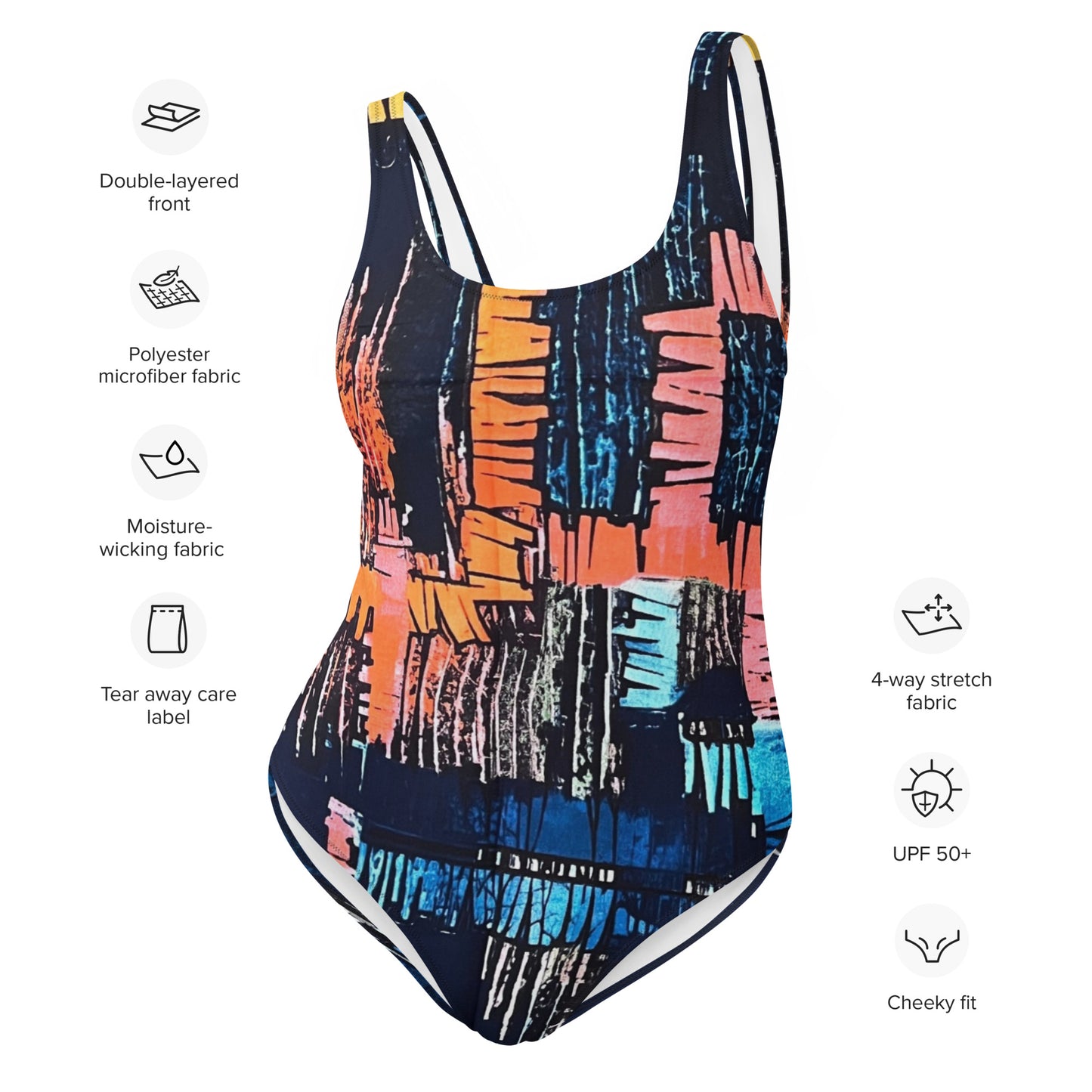 Colourful Adire One-Piece Swimsuit