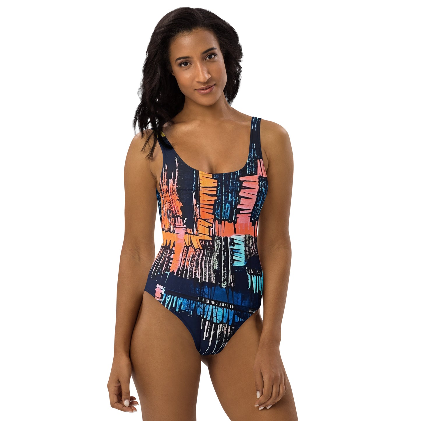 Colourful Adire One-Piece Swimsuit