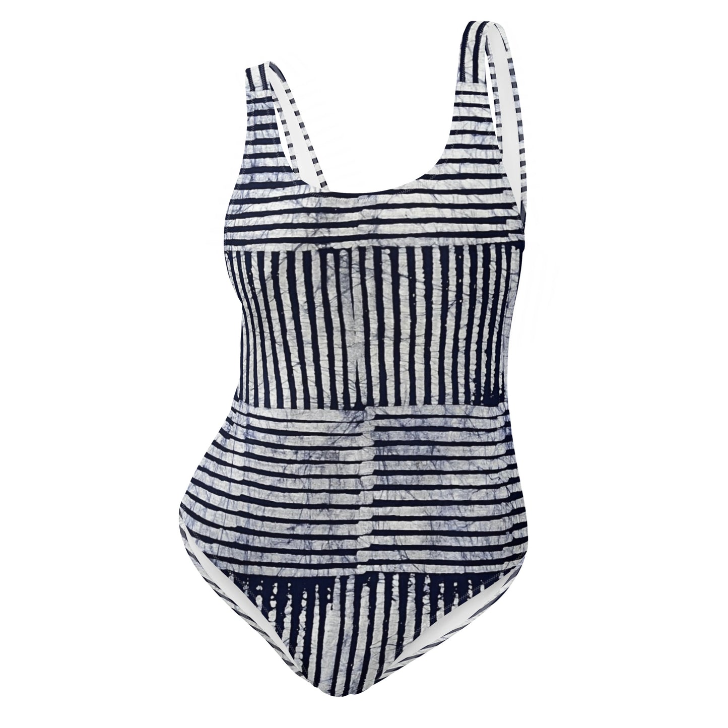 Stripey Adire One-Piece Swimsuit