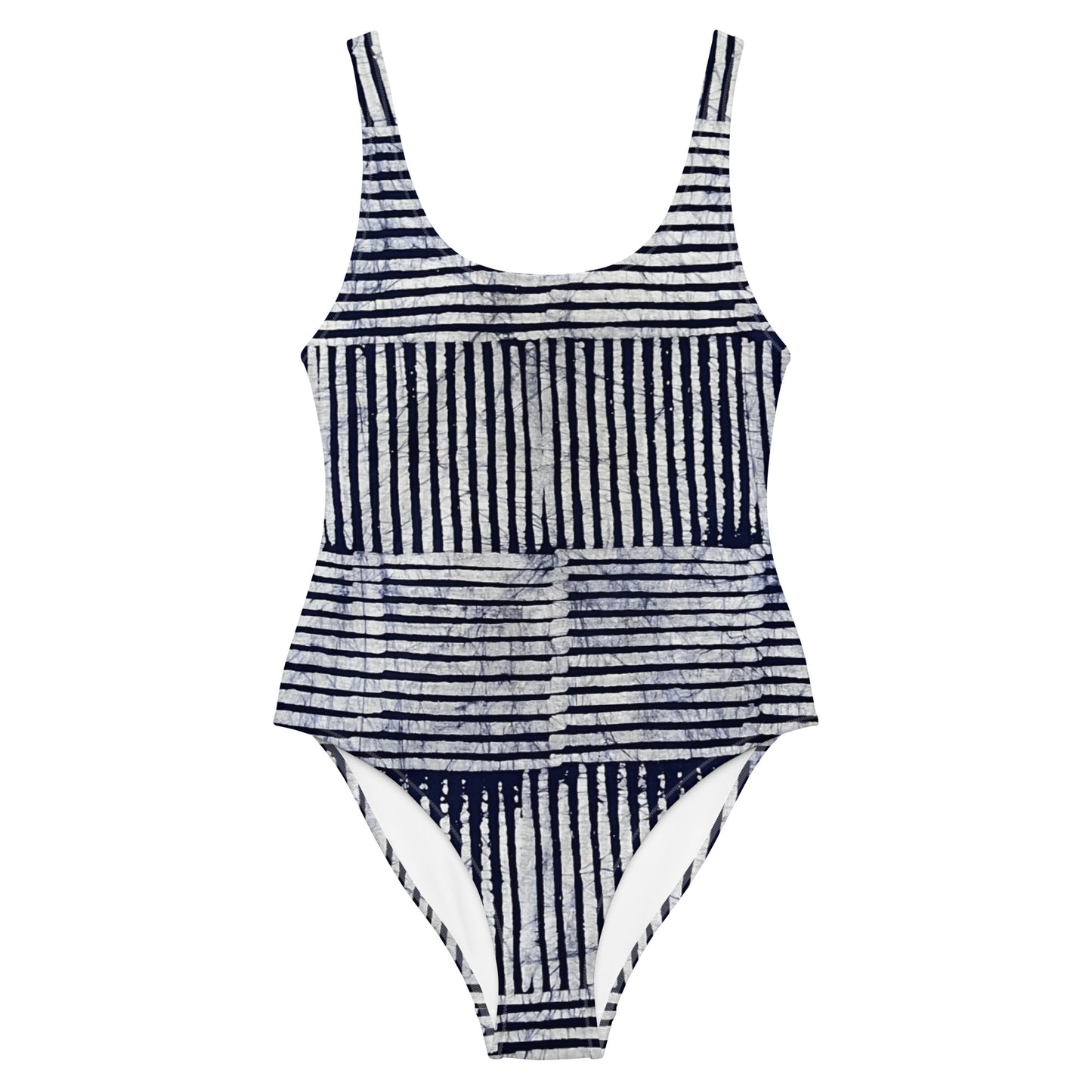 Stripey Adire One-Piece Swimsuit