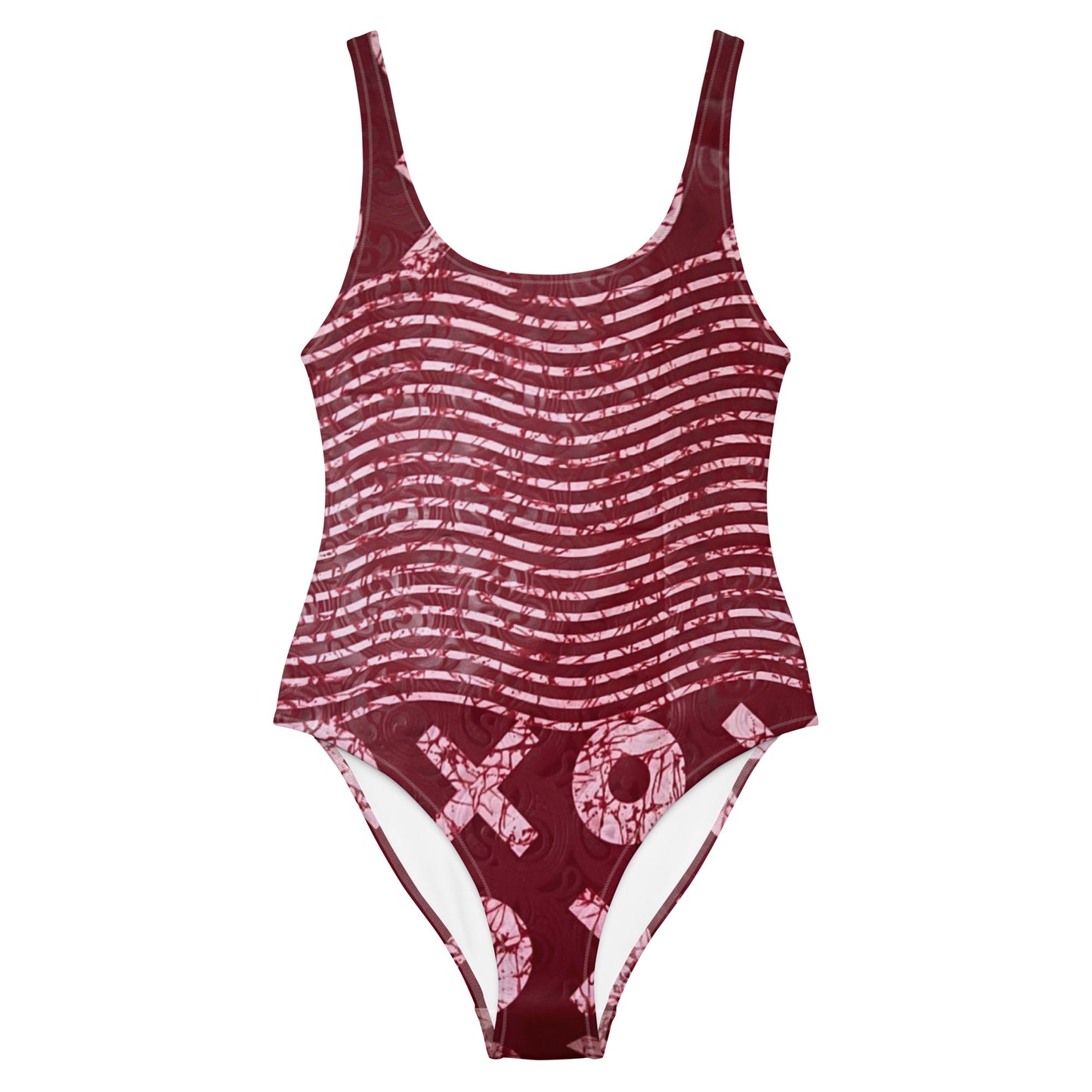 Red XO Adire One-Piece Swimsuit